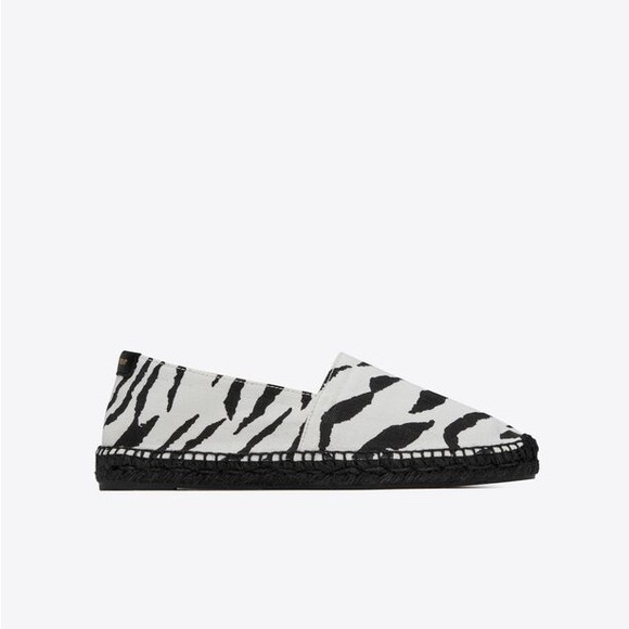 Saint Laurent Paris YSL Zebra Print Canvas Espadrilles Size 40 EU / 10 US NWOB - Picture 3 of 10